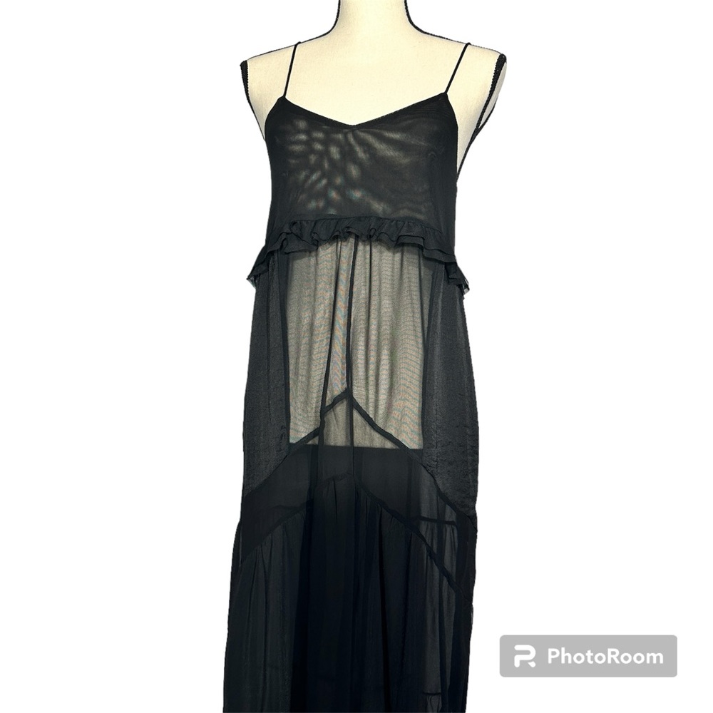Zara Collection Maxi Patchwork Sheer Slip Dress